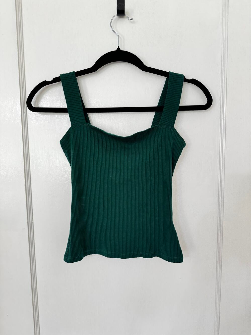 Reformation Canyon Knit Tank in Emerald Green, size XS